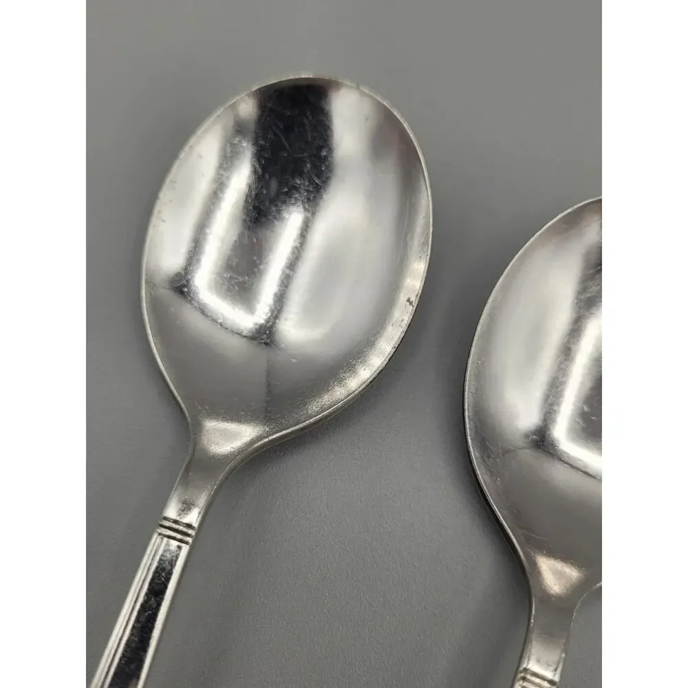 Antique Nobility Plate Caprice Art Deco Soup Spoons Set Of 5